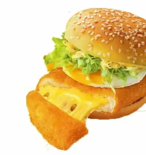 爆浆芝士鸡排堡