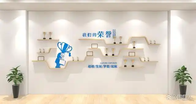 公司发展历程形象墙企业文化墙效果图