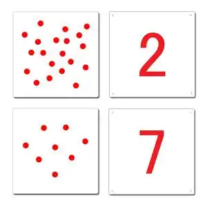 闪卡 数字圆点卡点点卡早教宝宝幼儿童婴儿数学卡片1-20