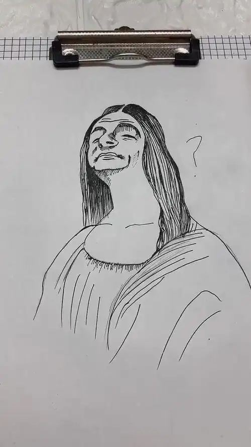 这幅蒙娜丽莎画,你学会了吗?#画画