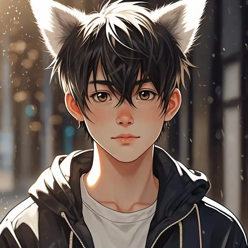 来看看这些戴着猫耳朵的男生头像吧,又酷又可爱!