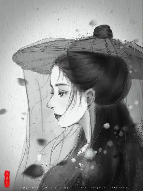 【古风插画】回眸