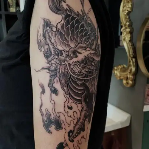 麒麟纹身图片手稿