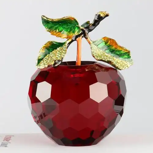 明画创意水晶苹果摆件圣诞节夜礼品送老婆送女朋友同学男女生生日纪念