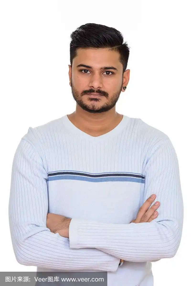 印度人,青年人,双臂交叉,男人,男性美
