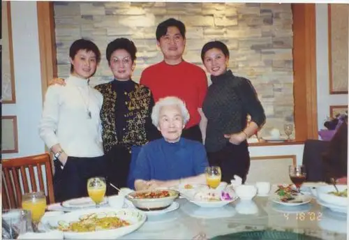 陆锦花老师与众弟子:张宇锋,曹银娣,许杰,黄慧.