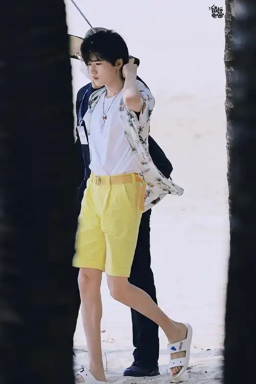 宋亚轩花衬衫短裤造型