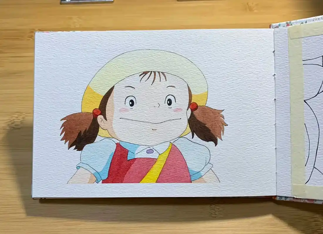 手绘水彩宫崎骏动漫龙猫