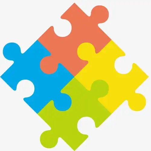 切割矢量卡通拼图