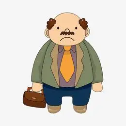 上班男士卡通设计元素_上班男士卡通免抠素材_觅元素51yuansu.com