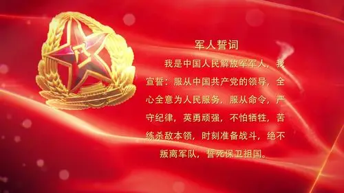 八一建军节军人誓词素材