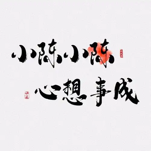 小陈小陈,心想事成小吴小吴,超凡脱俗小轩小轩,玉翼婵娟小王小王,努力