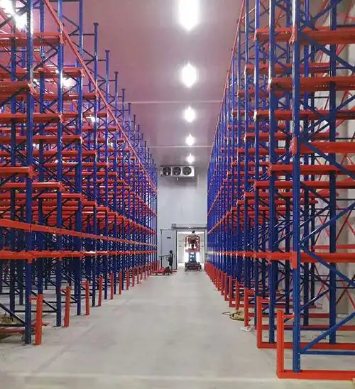 大型冷库仓库货架项目贯通式货架应用案例