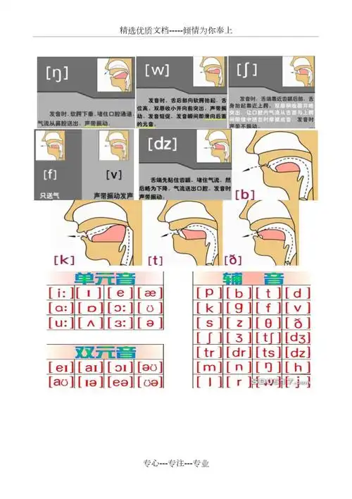 英语发音口型及舌位图片