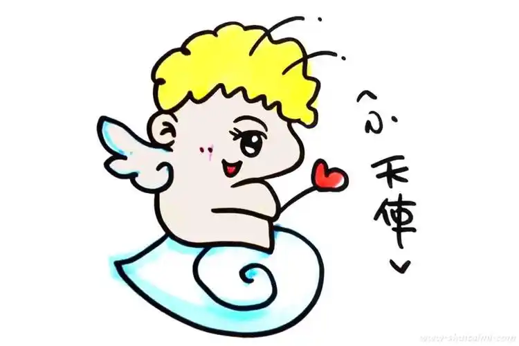 天使宝宝怎么画天使宝宝简笔画图片带颜色