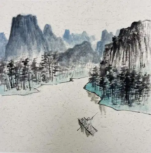 大鹏老师的山水画教学分解照片