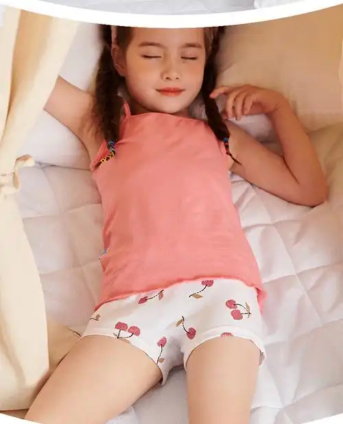 内裤儿童平角裤夏季薄款宝宝裤头四角中大童小女孩短裤花语小兔100