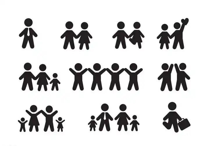 图标小人素材_客户小人图标_简化图标小人