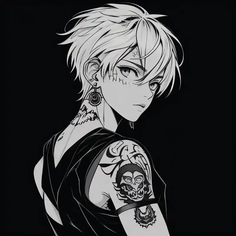 纹身动漫头像男💪 | 炫酷来袭!