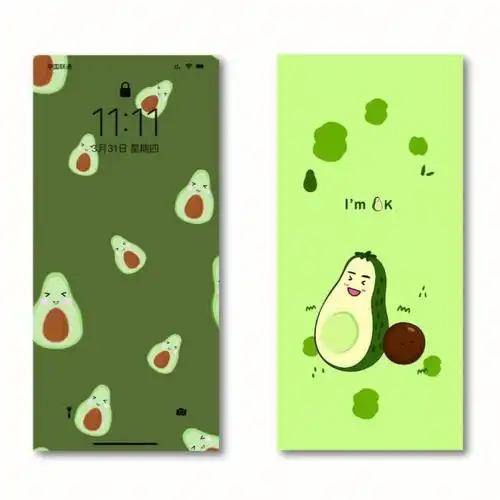 623治愈系牛油果绿色壁纸