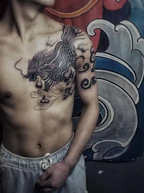 麒麟_纹身图案手稿图片_ 余龙的纹身作品集