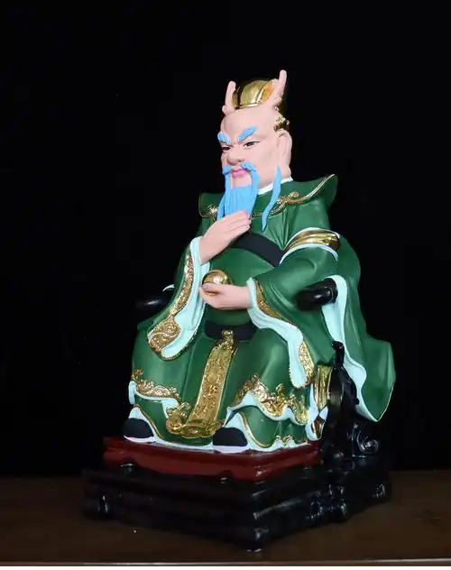 龙王爷神像四海龙王东海龙王黑龙王黄白青色树脂居家用供奉摆件