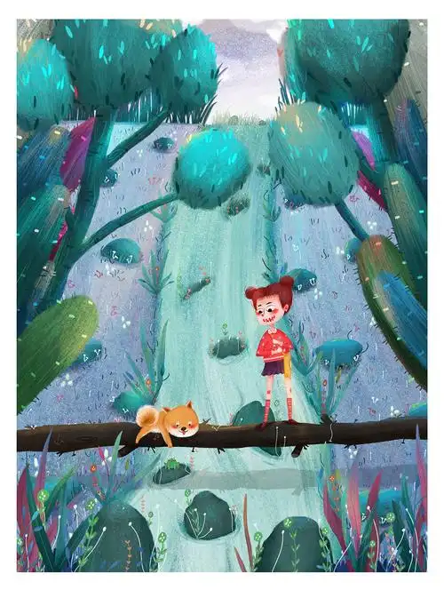 13标签插画儿童插画