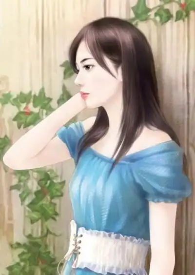 现代女子手绘头像