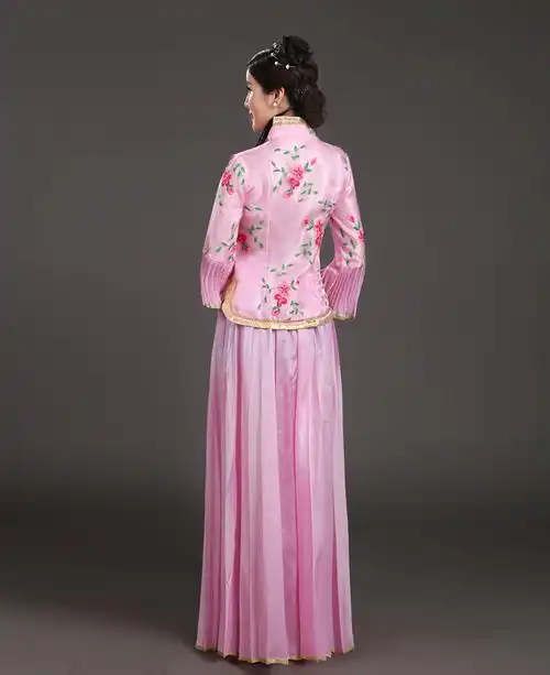 古装民国中式婚礼姐妹小凤仙戏服古筝演出服angelababy秀禾伴娘服