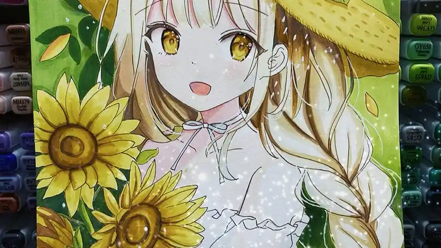 马克笔二次元动漫手绘