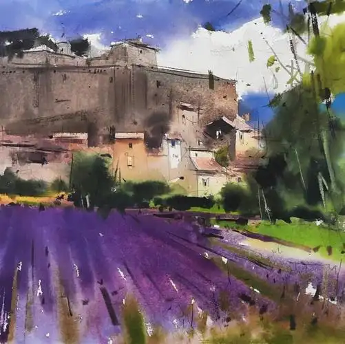 今日分享水彩画家