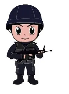 特警简笔画图片萌版警察卡通头像