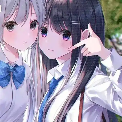 2023最火爆的闺蜜头像动漫一左一右图片_闺蜜姐妹女生头像_头像屋