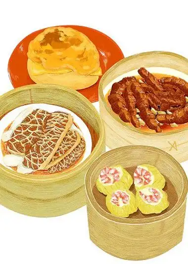 粤菜插画 光明图片/视觉中国