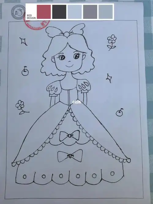 白雪公主人物简笔画