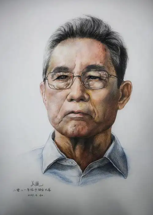 钟南山彩铅画