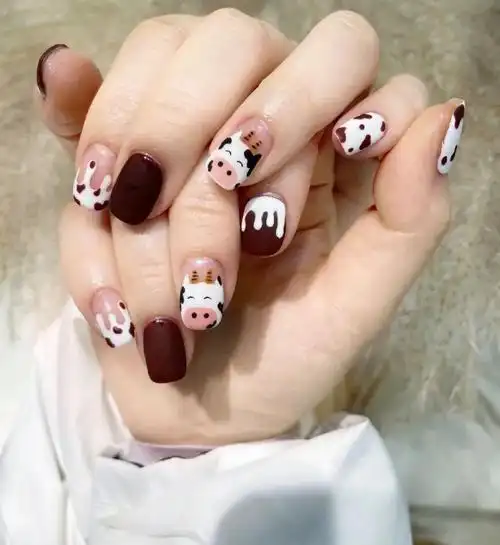 美甲款式50款2021牛年美甲选个款式迎接新年吧