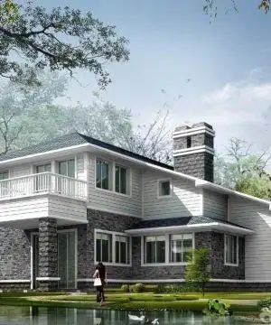 简欧风格别墅外墙砖设计图片大全