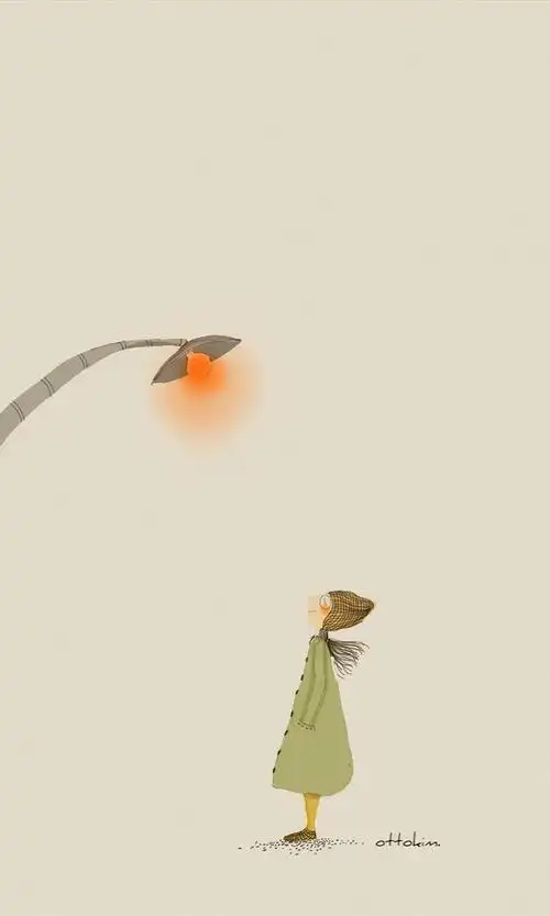 唯美手绘小女孩手机壁纸