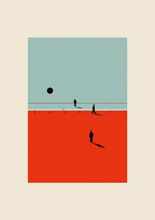 现代极简风格  #海报  #设计  #色彩搭配  #极简主义