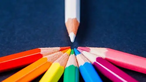彩色铅笔主题创意桌面壁纸图片