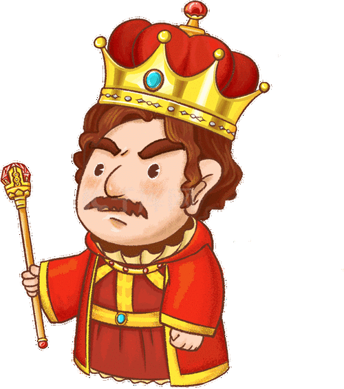 西方拿着权杖的国王人物人动图gif