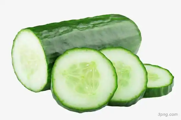 绿色新鲜黄瓜png素材透明免抠图片-其他元素