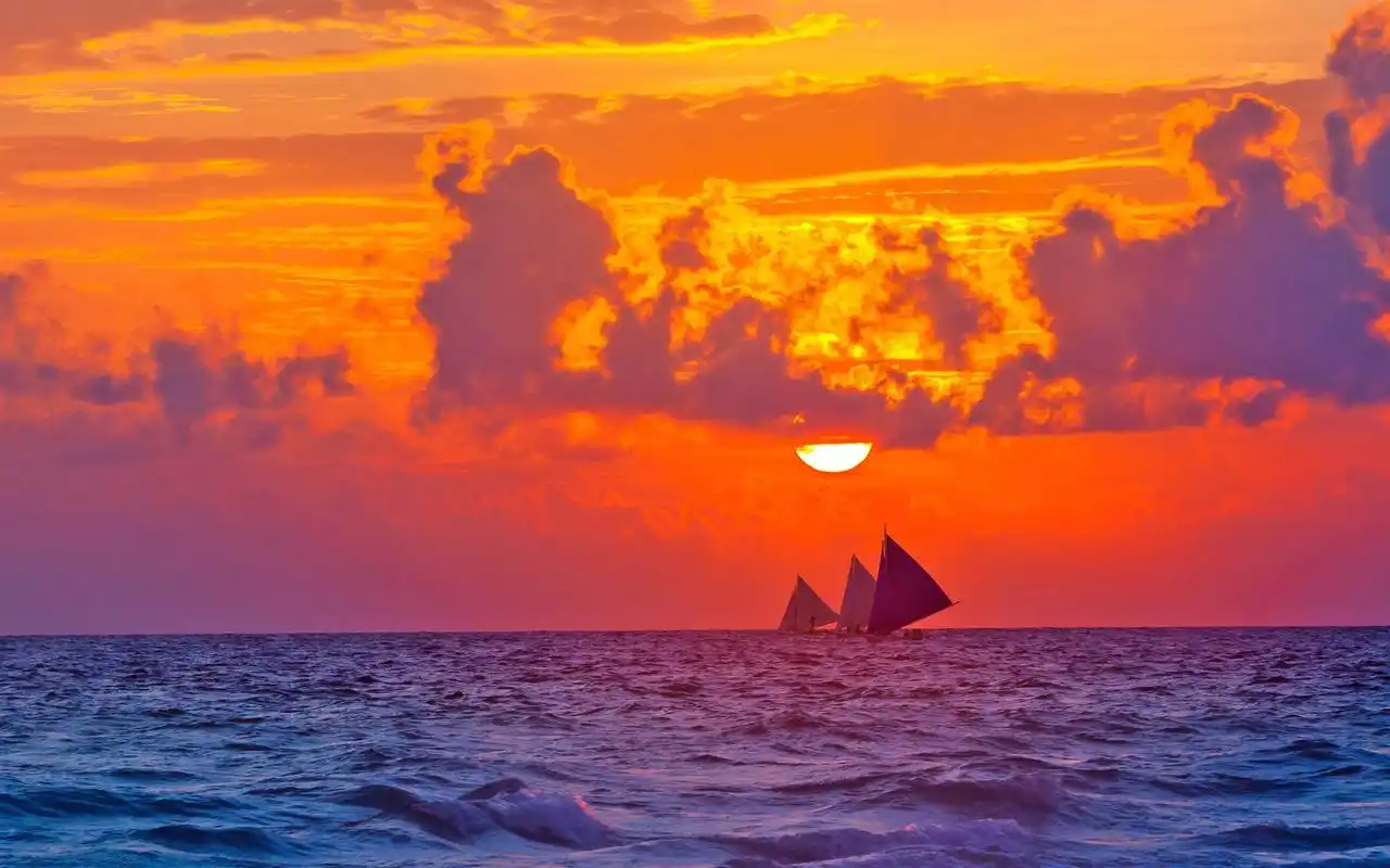 唯美大海高清风景宽屏电脑桌面主题壁纸(一)