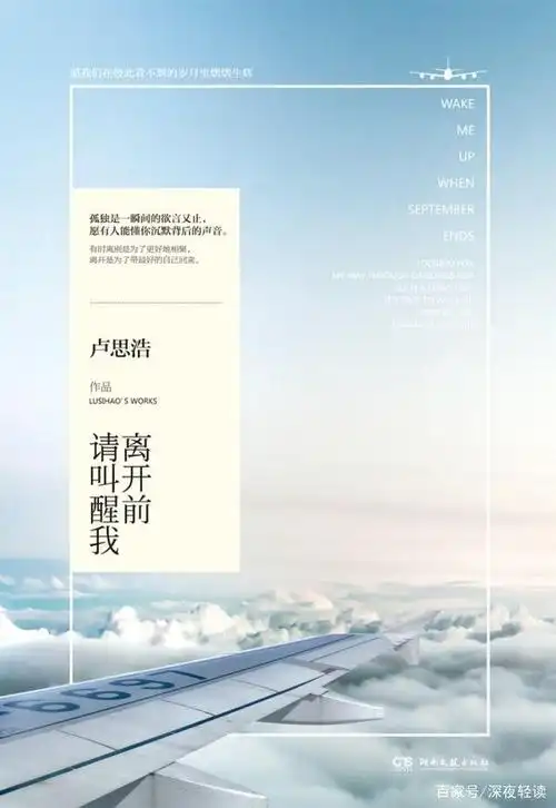 励志男神卢思浩《离开前请叫醒我》:人生就是一直成长和一直告别