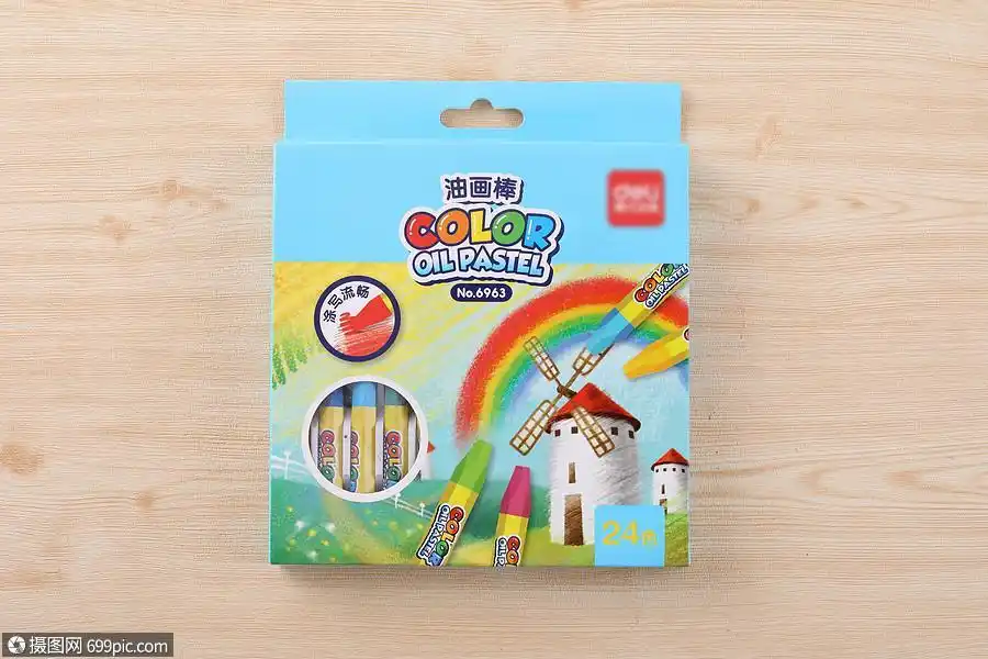 儿童彩色油画棒笔画画