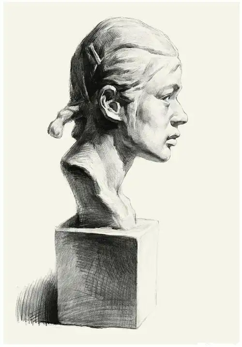 优秀素描石膏像美术作品值得收藏的临摹素材