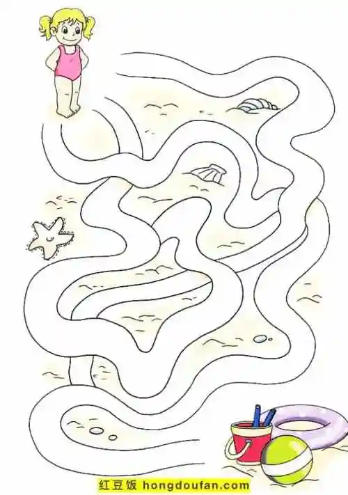 11张适合5到8岁孩子们玩的立体迷宫图纸免费下载-红豆饭小学生简笔画