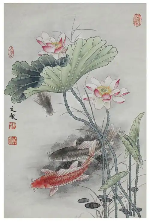 画家刘文顺国画作品—荷花篇