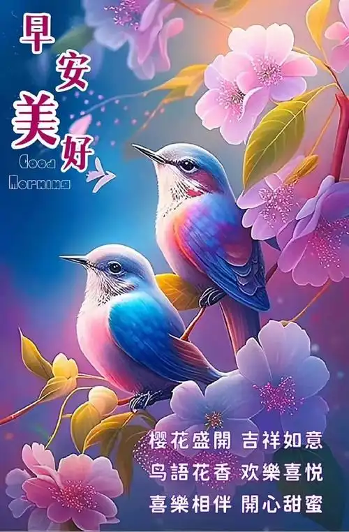 早安创意早上好问候语图片带字祝福关怀亲友吉祥话暖心问候祝福语